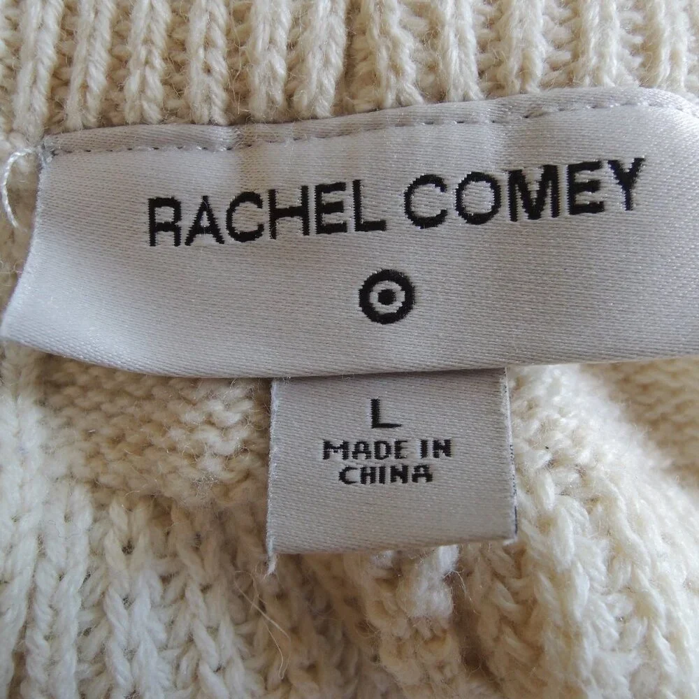 Rachel Comey Cream Cable Knit Wide Leg Palazzo Pants L - Picture 8 of 9